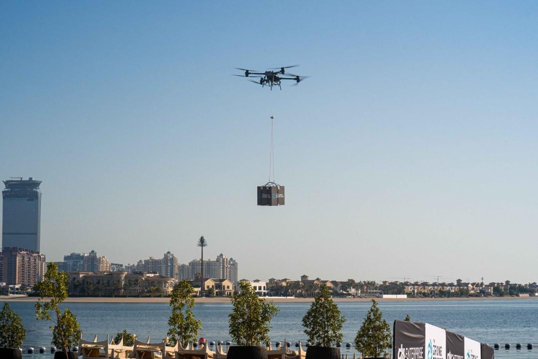 Drone centre drone delivery demo