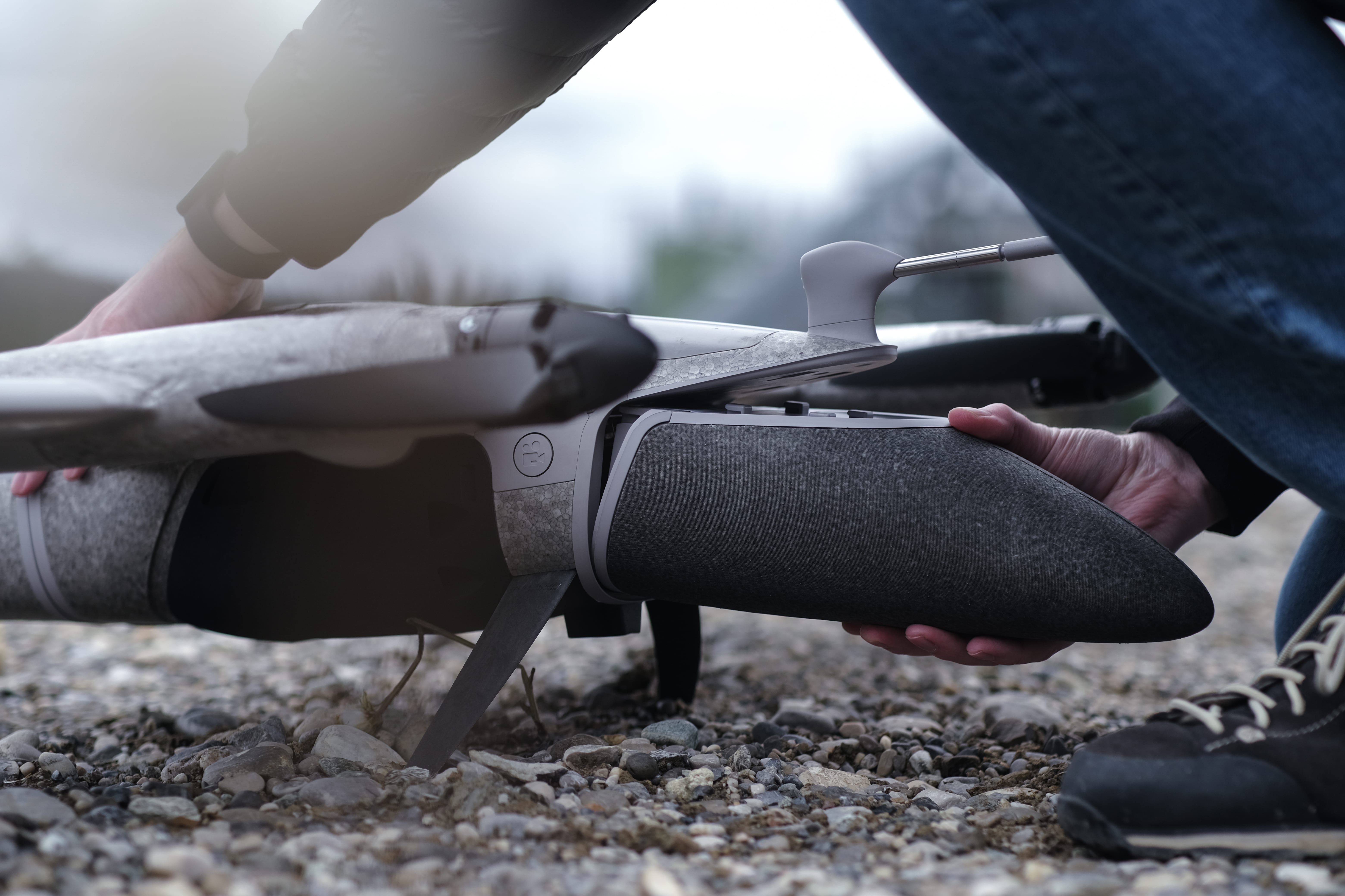 Quantum Systems Trinity Pro Battery Swapping