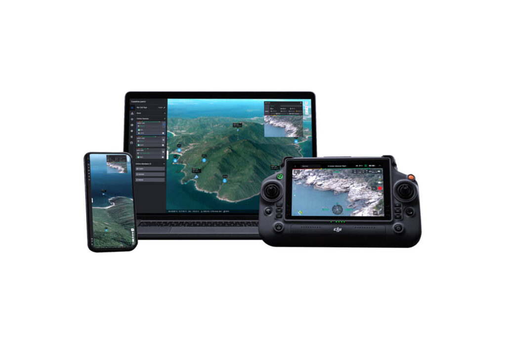 Flight Hub 2 software running on multiple devices