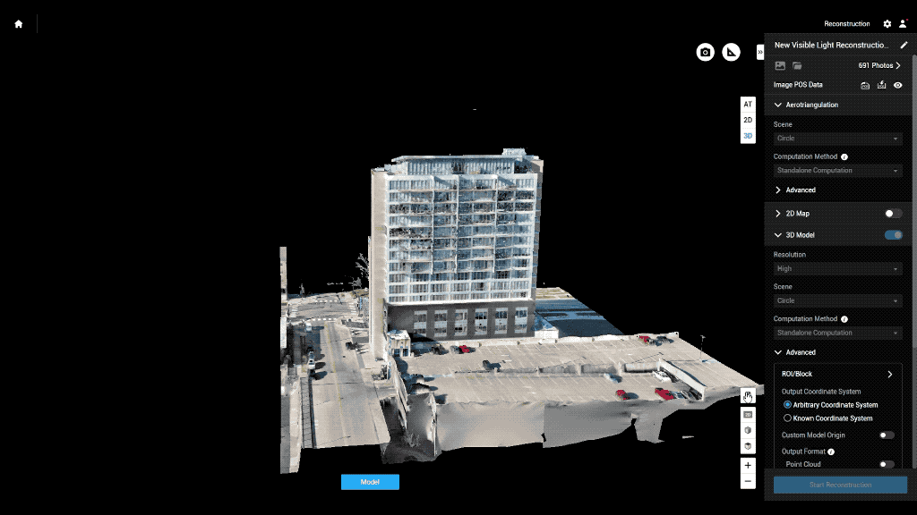 3D Model of a building processed on DJI Terra