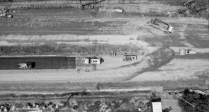 Aerial image of a construction site